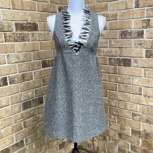 Anna Sui tweed dress, with embellishments